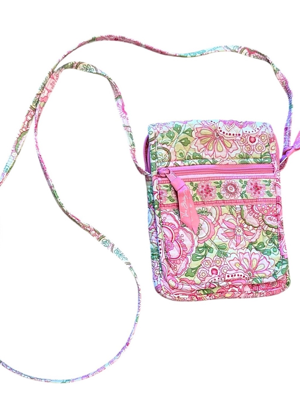 Vera Bradley Pink Petal Pink Quilted Crossbody & Wallet Set Vtg Vintage - Picture 2 of 14